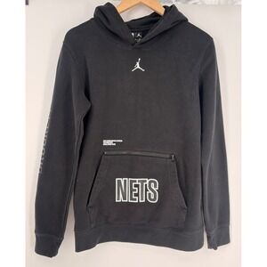 Jordan Hoodie Youth XL Black Brooklyn Nets Statement‎ Edition NBA Pullover